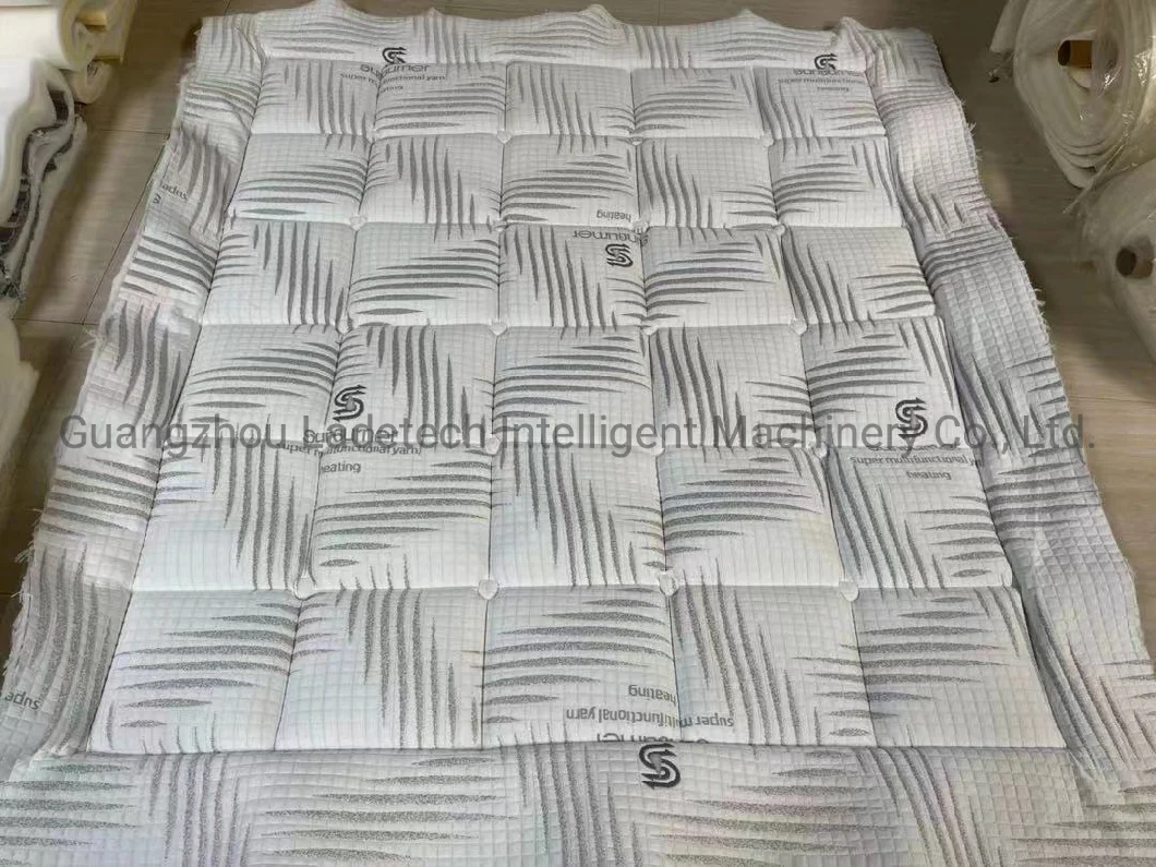 LDT-QTF03 Mattress Topper Single Needle Quilted Fabric[multineedle or single needle quilting pattern customized]