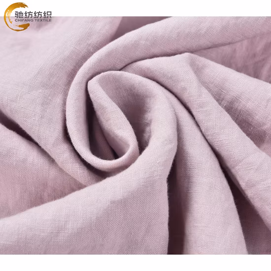 Tela de color sólido de alta calidad para ropa de cama, sábana, cortina, tela de lino 100%