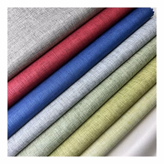 Inherentemente ignífugo hilo ignífugo poliéster ancho doble ancho 385GSM aspecto de lino tela de cortina opaca de chenilla roja burdeos para sala de estar
