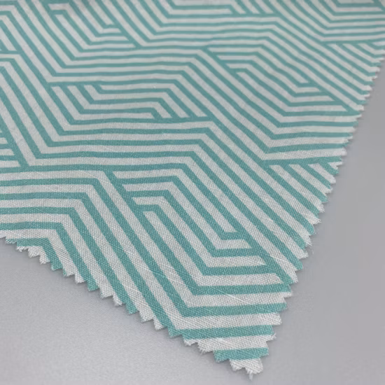 2021 nueva moda sostenible 135GSM tela estampada de lino de algodón para vestido camisero